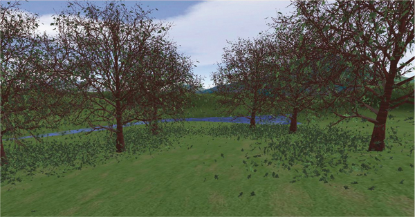 Two different snapshots. Top: 1M polygons, 3 thousand leaves. Down: 1.2 M polygons, 24.7K leaves.