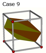 Well known cell cases in marching cubes method.