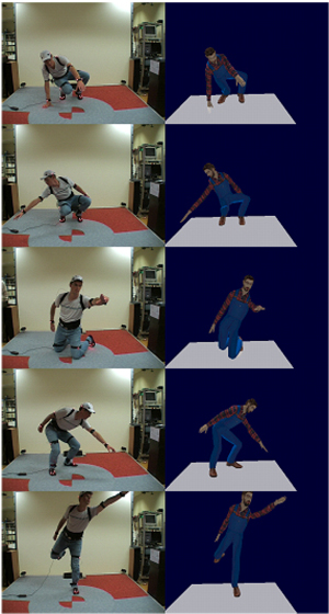 A large panel of reach postures can be reconstructed on-line by the system